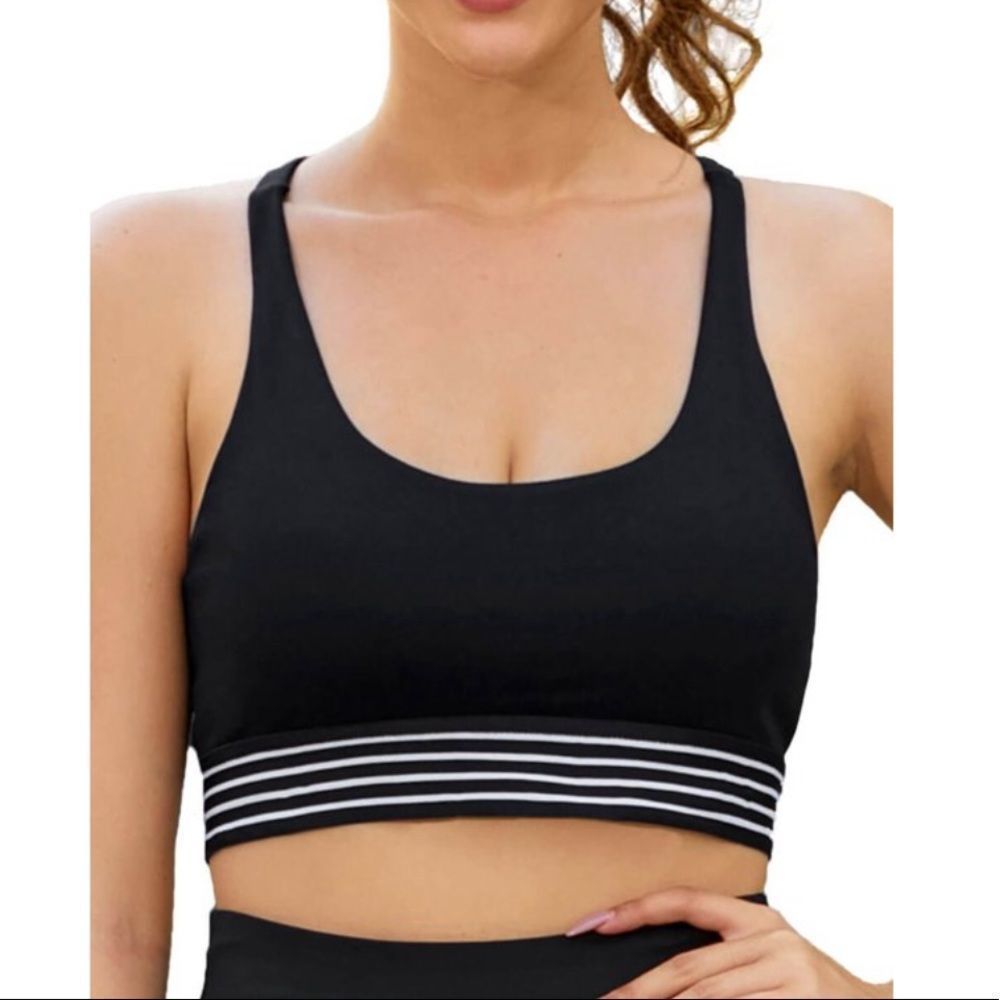 Sports Bra for Women Padded Athletic Workout Yoga Bra Size L